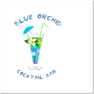 Blue Orchid Cocktail Bar Posters and Art